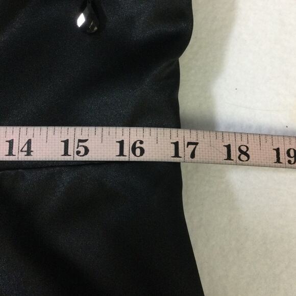 LULU'S XL Glamorous Stunner Black Satin Beaded Strapless Mini Dress NEW B132 - Picture 6 of 8